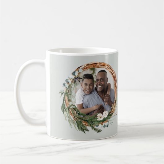 Mug Grand-père de la photo en papier feuilleté chic mo (Gauche)