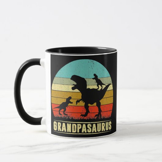 Mug Grand-père Dinosaur Grand-père Pasaurus 2 Deux enf (Gauche)
