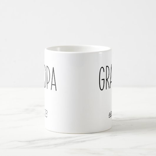Mug Grand-Père Est. 2023, Grand-père à être, Nouveau g (Centre)