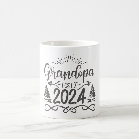 Mug grand-père est 2024, Promoted To Grandpa Est. 2024 (Centre)