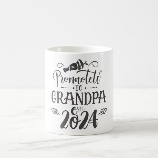 Mug grand-père est 2024, Promoted To Grandpa Est. 2024 (Centre)