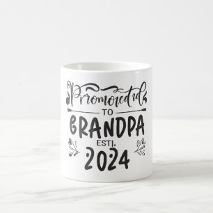 Mug grand-père est 2024, Promoted To Grandpa Est. 2024