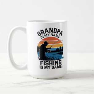 Mug Grand-Père Est Mon Nom, La Pêche Est Mon Design De