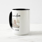 Mug Grand-père Meilleure photo jamais établie Date (Devant gauche)