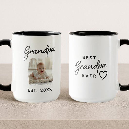 Mug Grand-père Meilleure photo jamais établie Date