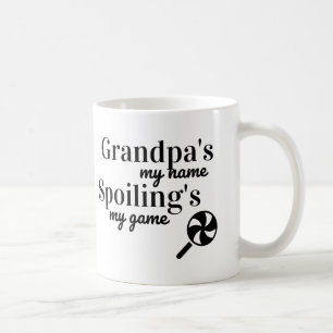 Mug Grand-père mon nom gâte mon jeu noir