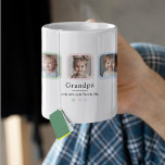 Mug Grand-père personnalisé| Cadeau "You Are Our Favor<br><div class="desc">Surprise Grand-père avec une tasse qui célèbre son titre préféré ! Cette tasse à café photo personnalisée comprend trois photos encadrées de petits-enfants et le message sincère : "Grand-père, tu es notre préféré." Un cadeau parfait des petits-enfants pour la fête des pères, les anniversaires, la fête des grands-parents, ou simplement...</div>