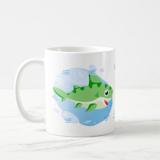 Mug Grand-père requin - Vert (Gauche)