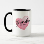 Mug Grand-père Révélation Date établie Coeur (Gauche)