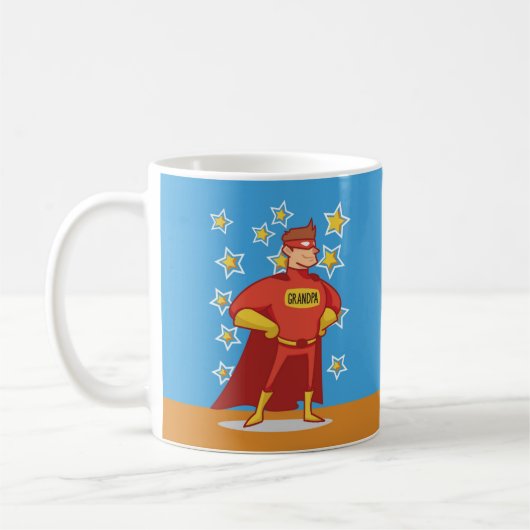 Mug Grand-père Superhero, Fête des grands-parents (Gauche)
