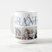 Mug Grand-père We Love You 4 Photo Collage (Devant gauche)