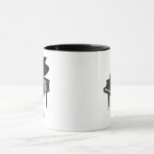 Mug Grand Piano avec le nom Pianiste Piano Enseignant (Centre)