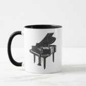 Mug Grand Piano avec le nom Pianiste Piano Enseignant (Gauche)