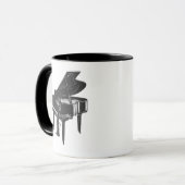 Mug Grand Piano avec le nom Pianiste Piano Enseignant (Devant gauche)