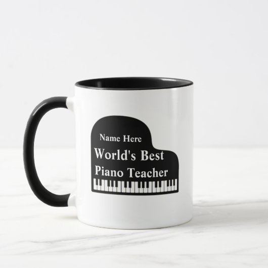 Mug Grand Piano meilleur professeur de piano du monde (Gauche)
