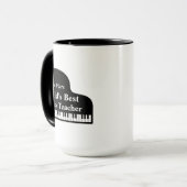 Mug Grand Piano meilleur professeur de piano du monde (Devant gauche)