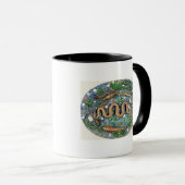 Mug Grand plat ovale moulé dans le soulagement (Devant droit)