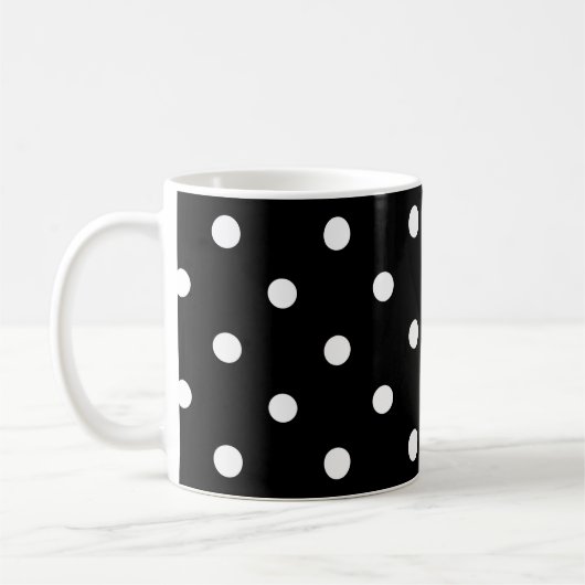 Mug Grand Pois Noir Et Blanc (Gauche)