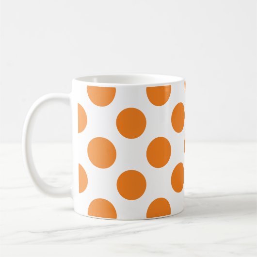 Mug Grand pois orange (Gauche)