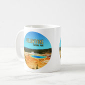 Mug Grand Prismatic Yellowstone National Park Vintage (Devant gauche)