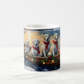 Mug Grand Pyrenees Noël Bateau Vacances (Centre)