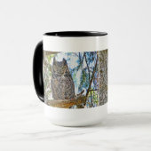 Mug Grand regarder de hibou à cornes (Devant gauche)
