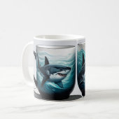 Mug grand requin blanc (Devant gauche)