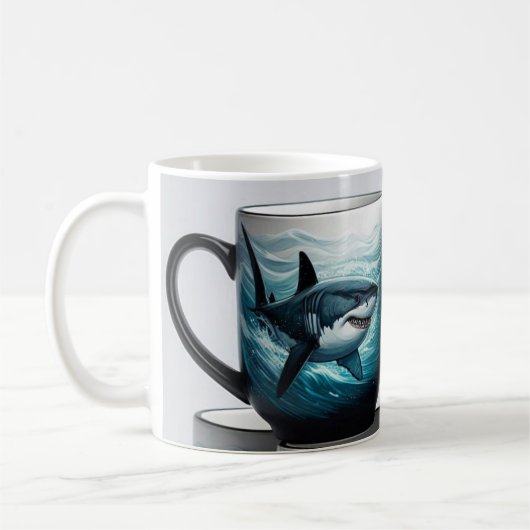 Mug grand requin blanc (Gauche)