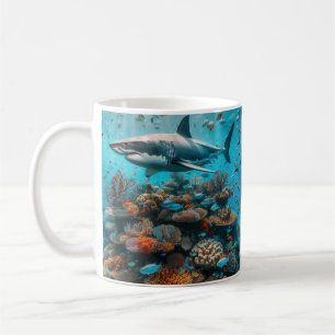 Mug grand requin blanc