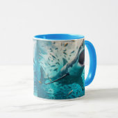 Mug grand requin blanc (Devant droit)