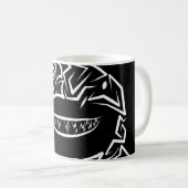 Mug Grand requin blanc de la tribu noire et blanche (Devant droit)