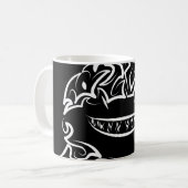 Mug Grand requin blanc de la tribu noire et blanche (Devant gauche)