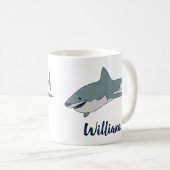 Mug Grand requin blanc Personnalisé (Devant droit)