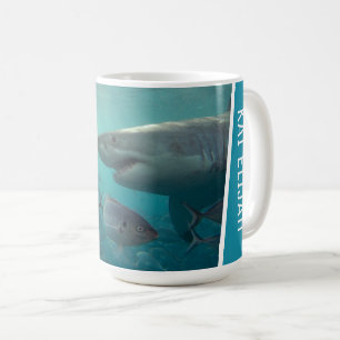 Mug Grand requin blanc Poisson sous l'océan Grand