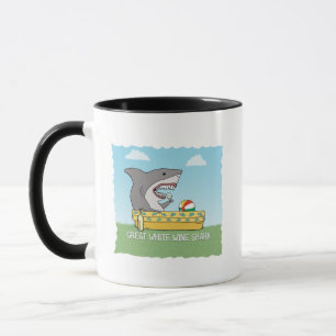 Mug Grand requin drôle de vin blanc