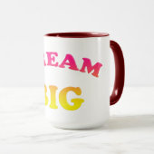 Mug Grand rêveur. Texte drôle de gradient (Devant droit)