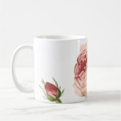 Mug grand rose à feuilles de chou par Redouté (Gauche)