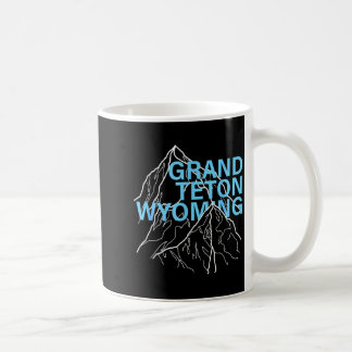Mug Grand teton mountain peaks wyoming minimalist line