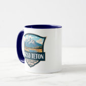 Mug Grand Teton National Park Illustration Retro (Devant gauche)