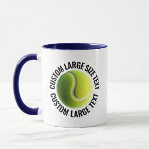 Mug Grand Text BLEU NAVY Combo 11oz Tennis Personnalis