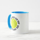 Mug Grand texte BLEU CLAIR Combo 11oz Pickleball perso (Devant gauche)