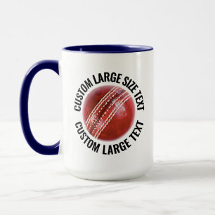 Mug Grand texte BLEU NAVY Combiné 425g Cricket personn