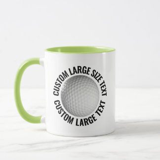 Mug Grand texte COMBO LIME VERT 325ml Golf personnalis