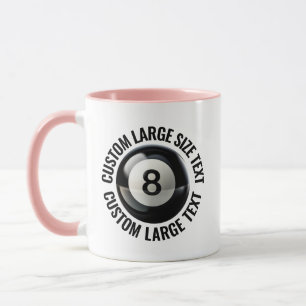 Mug Grand texte Combo PINK 325ml 8 Ball personnalisé