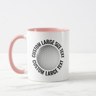 Mug Grand texte Combo PINK 325ml Golf personnalisé