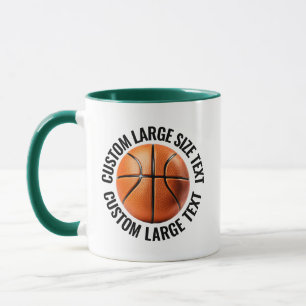 Mug Grand texte HUN. GREEN Combo 11oz Basketball perso