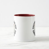 Mug Grand texte MAROON Combo 11oz Baseball personnalis (Centre)