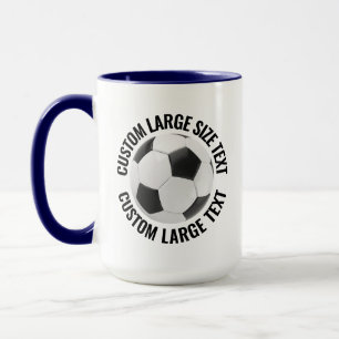 Mug Grand texte NAVY BLUE Combinaison 15oz Football pe