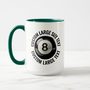 Mug Grand Texte VERT CHASSEUR Combiné 15oz 8 Balle Per