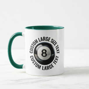 Mug Grand texte VERT CHASSEUR Combiné 325ml 8 Ball Per